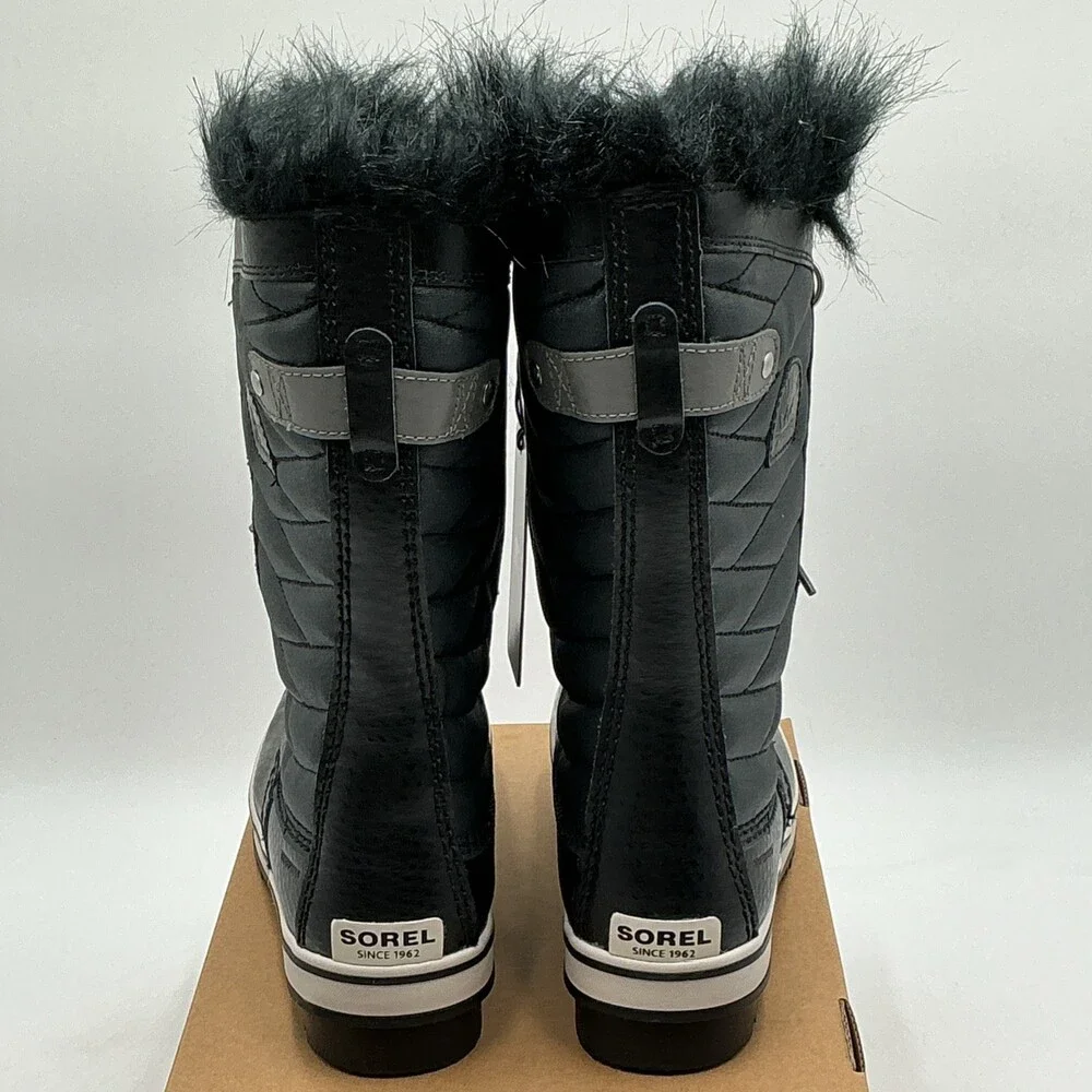 Sorel Tofino II NY2419-010 Girls 5 Black Fleece Waterproof Winter Boots Eby4406